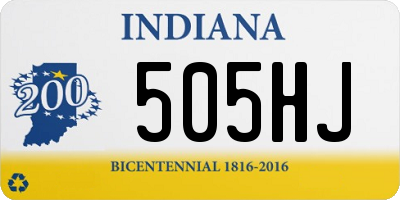 IN license plate 505HJ