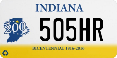 IN license plate 505HR