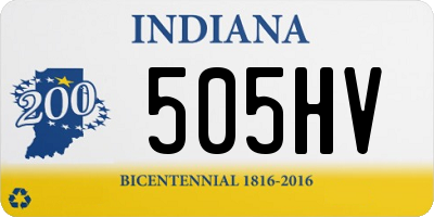 IN license plate 505HV