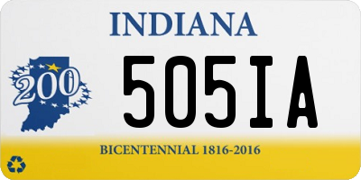 IN license plate 505IA