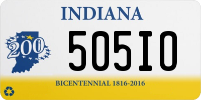 IN license plate 505IO