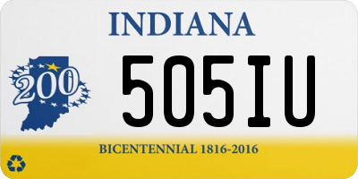 IN license plate 505IU