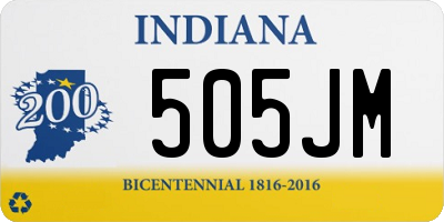 IN license plate 505JM