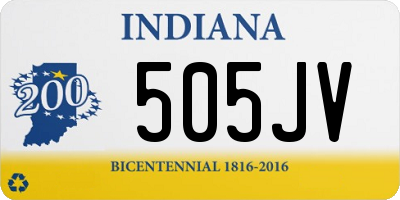 IN license plate 505JV