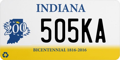 IN license plate 505KA