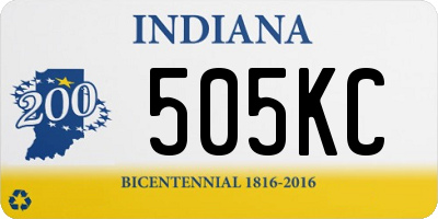 IN license plate 505KC