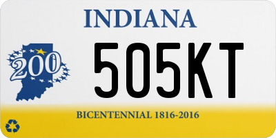 IN license plate 505KT