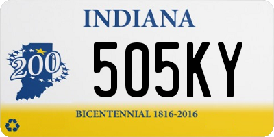 IN license plate 505KY