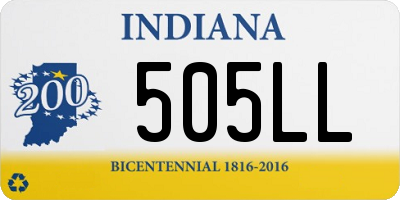 IN license plate 505LL