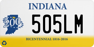 IN license plate 505LM
