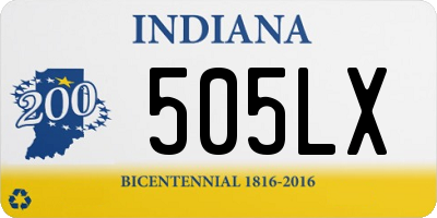 IN license plate 505LX