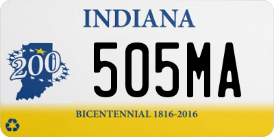 IN license plate 505MA