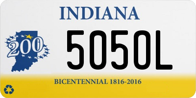 IN license plate 505OL