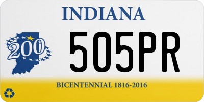 IN license plate 505PR