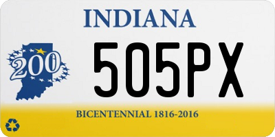 IN license plate 505PX