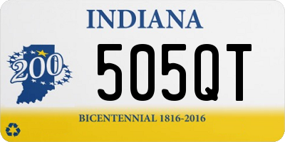 IN license plate 505QT