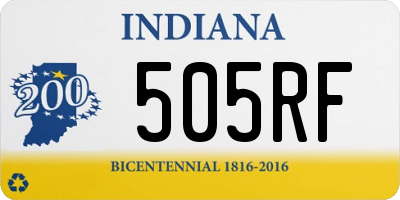 IN license plate 505RF