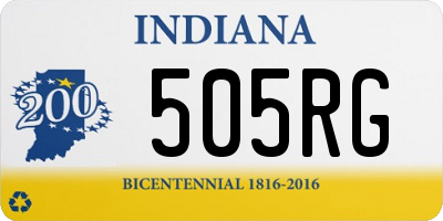 IN license plate 505RG