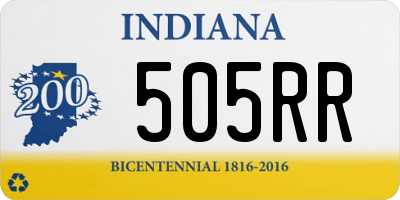 IN license plate 505RR