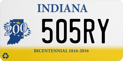 IN license plate 505RY