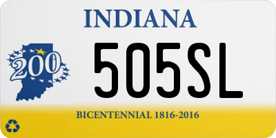 IN license plate 505SL