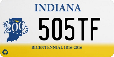 IN license plate 505TF