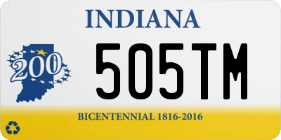 IN license plate 505TM