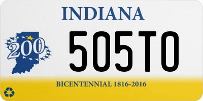 IN license plate 505TO