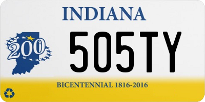 IN license plate 505TY