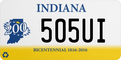 IN license plate 505UI