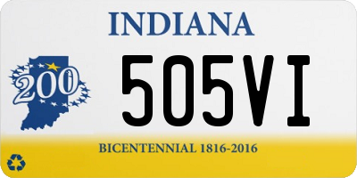 IN license plate 505VI