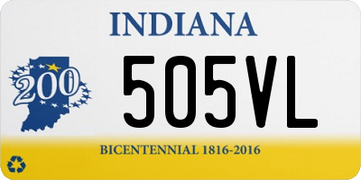 IN license plate 505VL