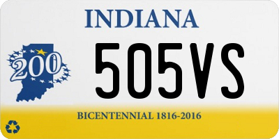 IN license plate 505VS