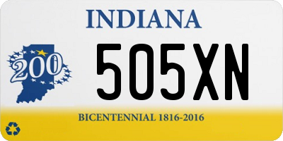 IN license plate 505XN