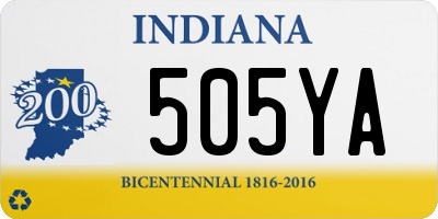 IN license plate 505YA