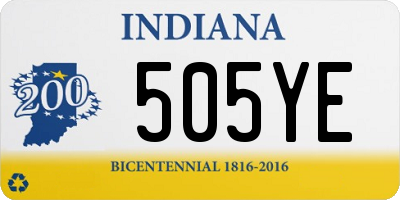 IN license plate 505YE