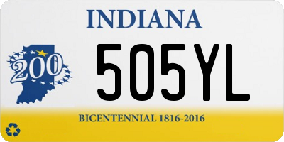 IN license plate 505YL