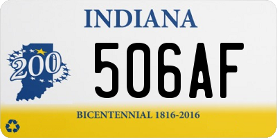 IN license plate 506AF