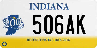 IN license plate 506AK