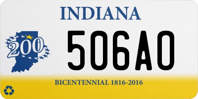 IN license plate 506AO