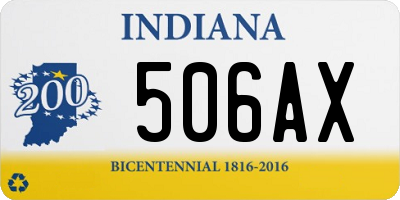 IN license plate 506AX