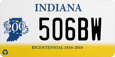 IN license plate 506BW