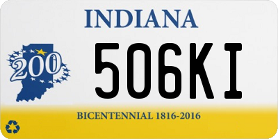 IN license plate 506KI