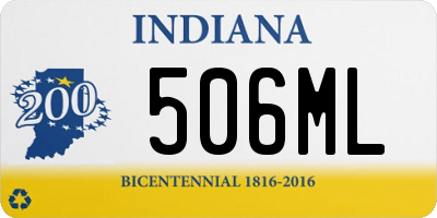 IN license plate 506ML