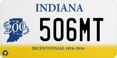 IN license plate 506MT