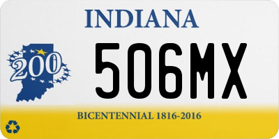 IN license plate 506MX