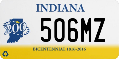 IN license plate 506MZ