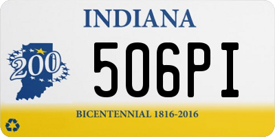 IN license plate 506PI