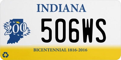 IN license plate 506WS