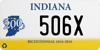 IN license plate 506X